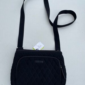 Vera Bradley Black Quilted Crossbody Bag - NW